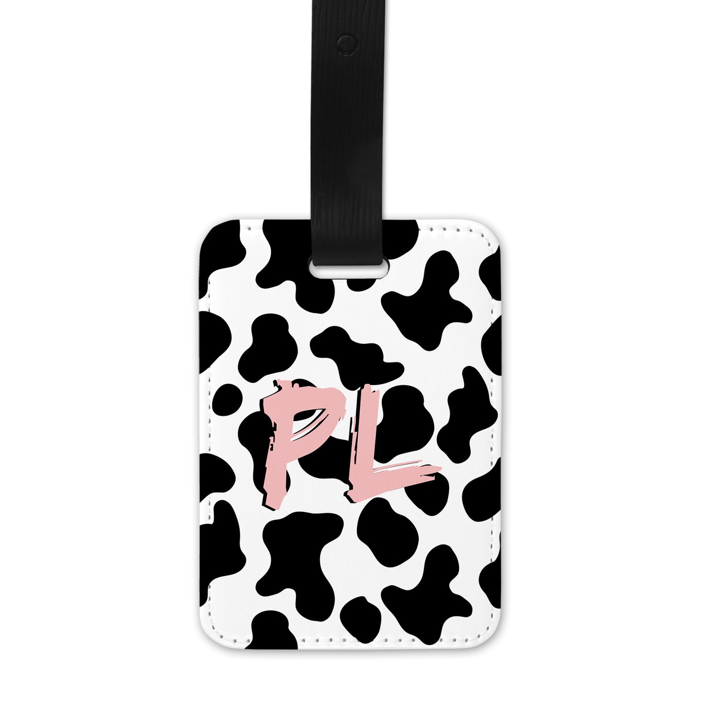 Personalised Cow Print Passport Cover & Luggage Tag