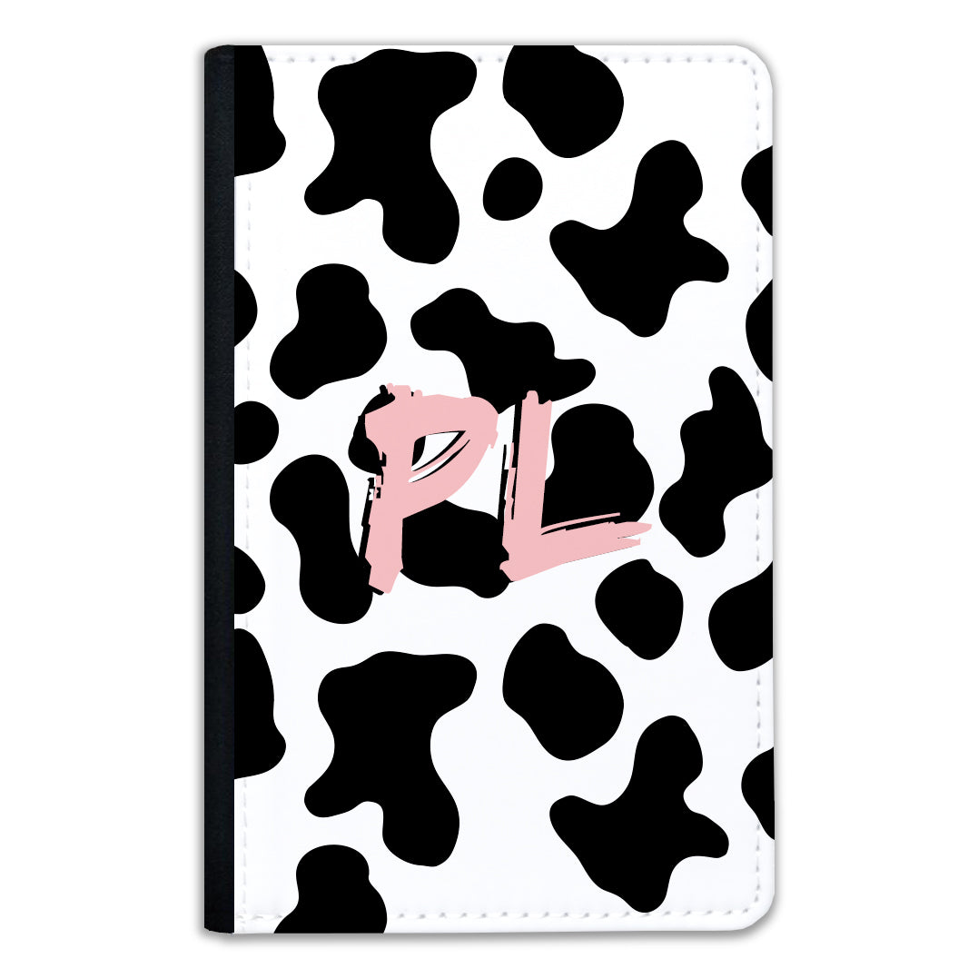 Personalised Cow Print Passport Cover & Luggage Tag