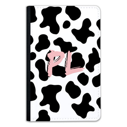 Personalised Cow Print Passport Cover & Luggage Tag