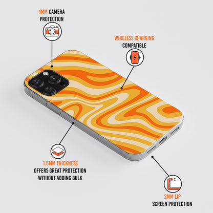 Orange Swirl Phone Case