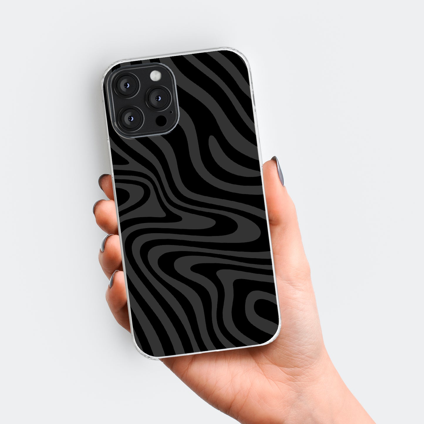 black abstract phone case