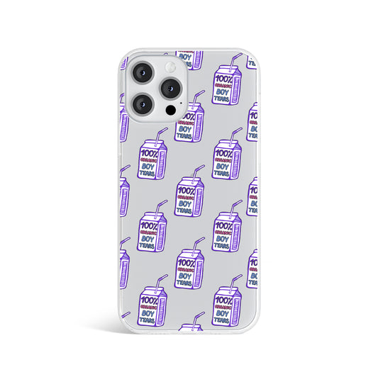 Purple Boy Tears Clear Phone Case