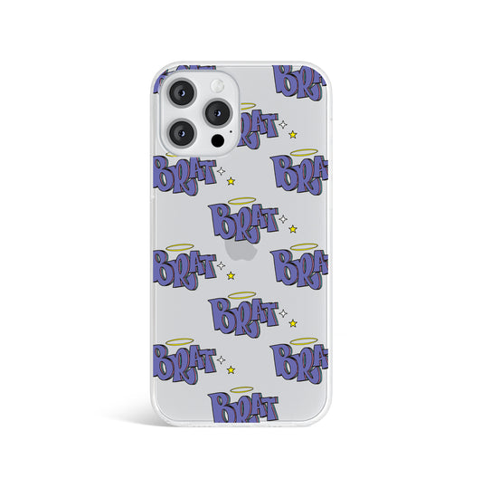 Purple Brat Clear Phone Case