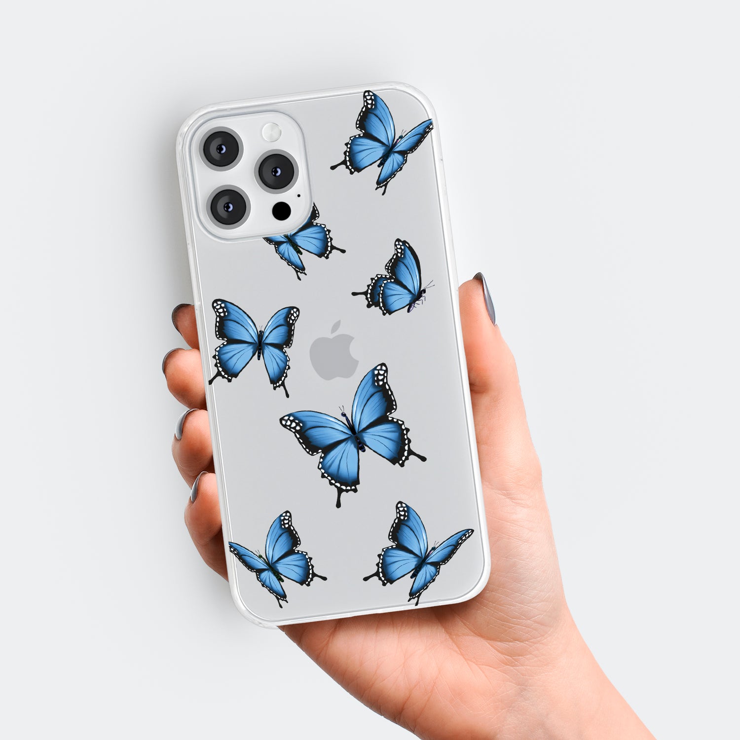 blue butterfly phone case