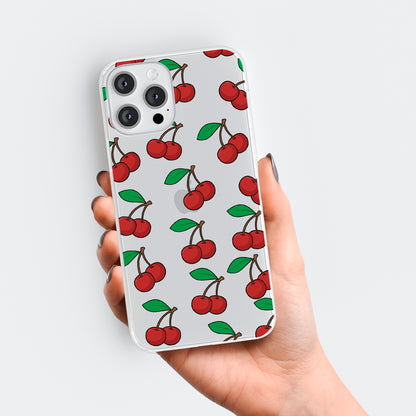 Red Cherry Clear Phone Case