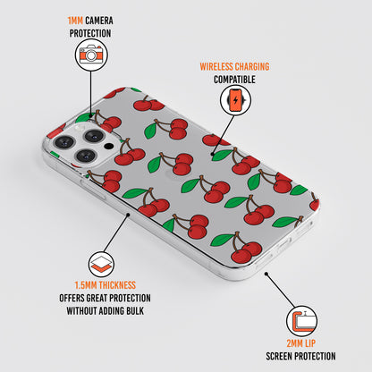 Red Cherry Clear Phone Case