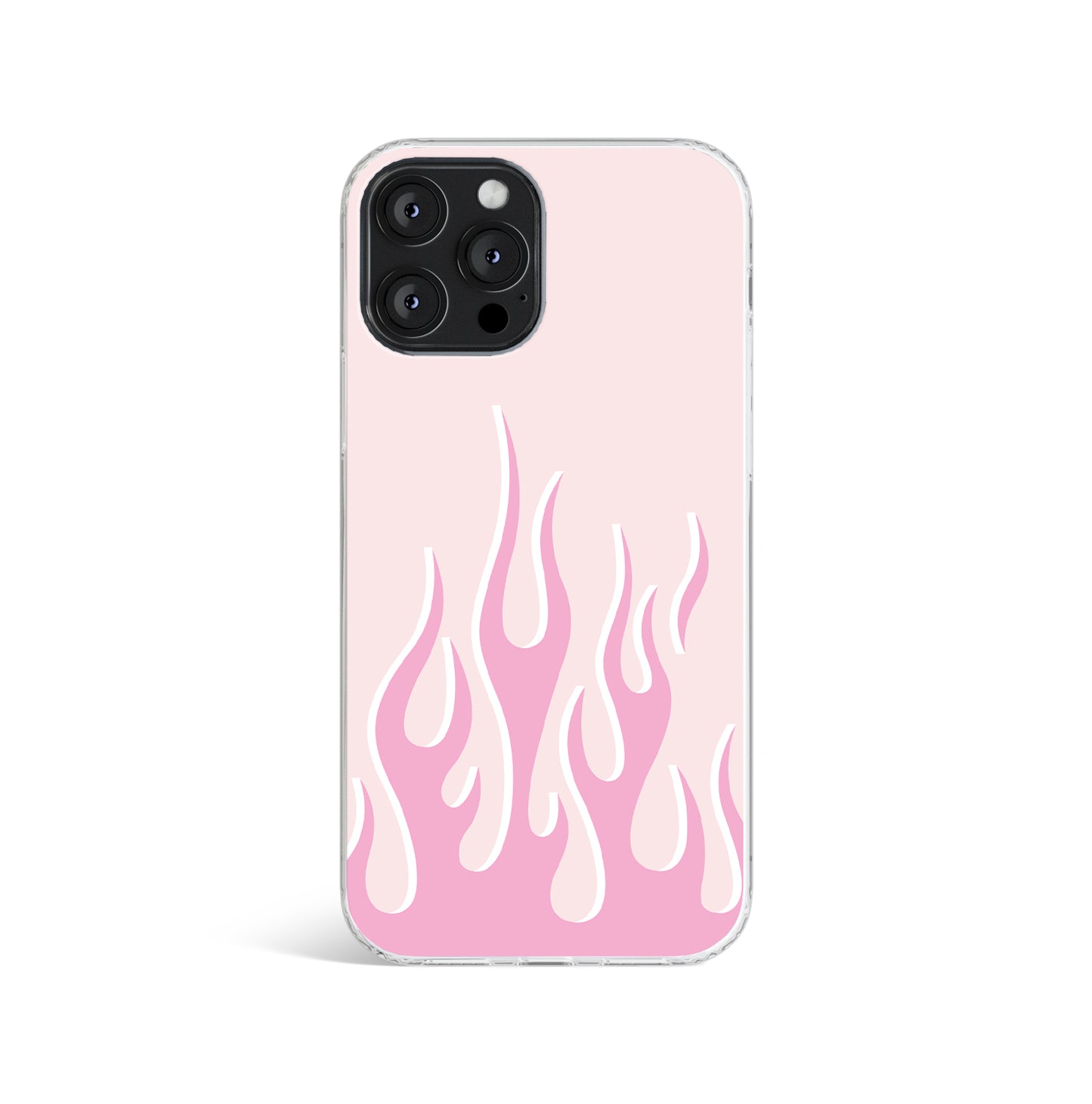 Pink Flames Print Phone Case