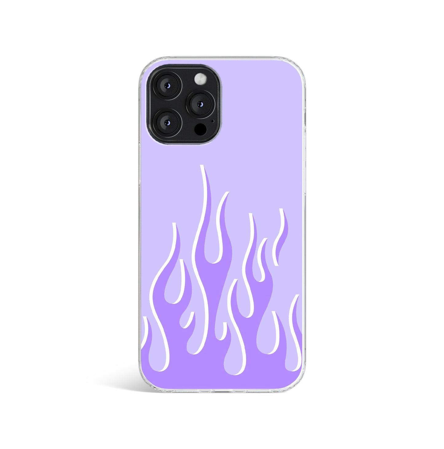 Purple Flames Print Phone Case