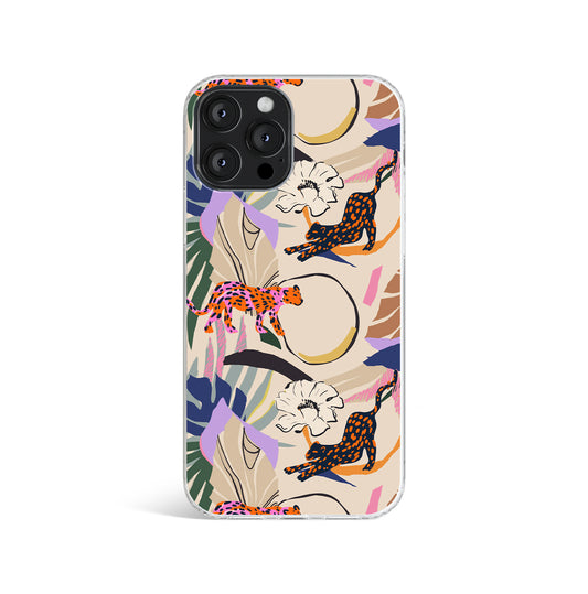 Wild Flower Floral Leopard Print Phone Case