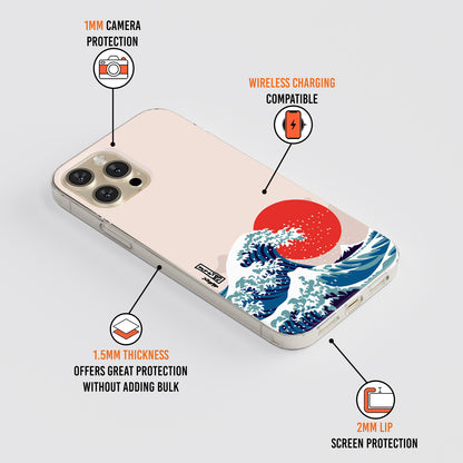 The Kanagawa Great Wave Pink Print Phone Case