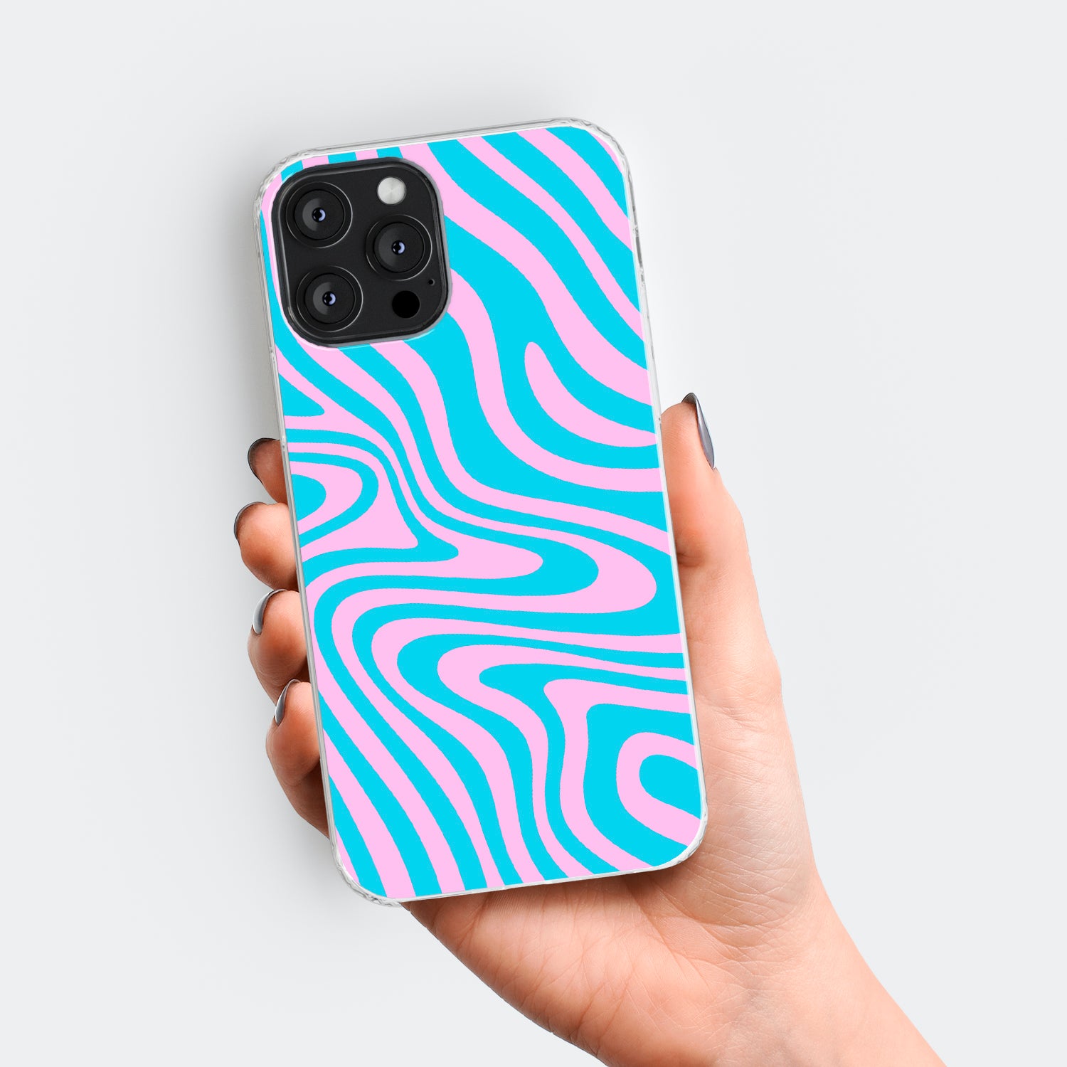 pink blue abstract phone case