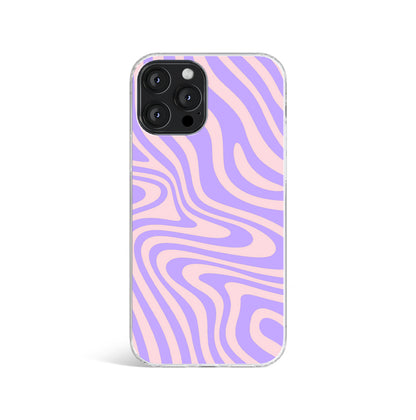 Purple Pink Swirl Print Phone Case