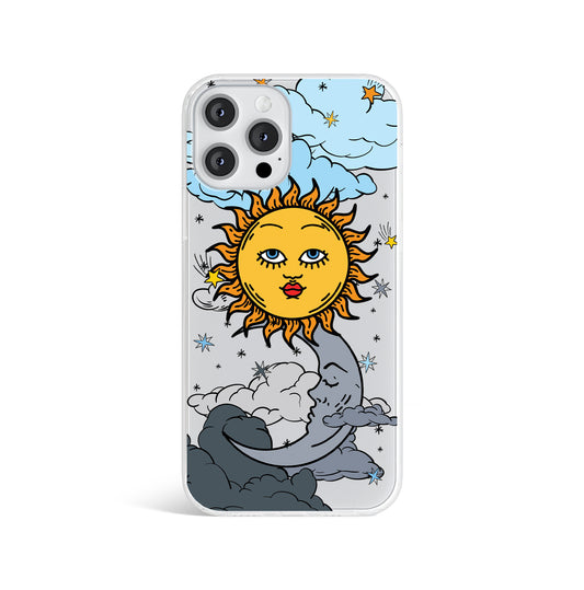 Sun Moon Stars Celestial Clear Phone Case