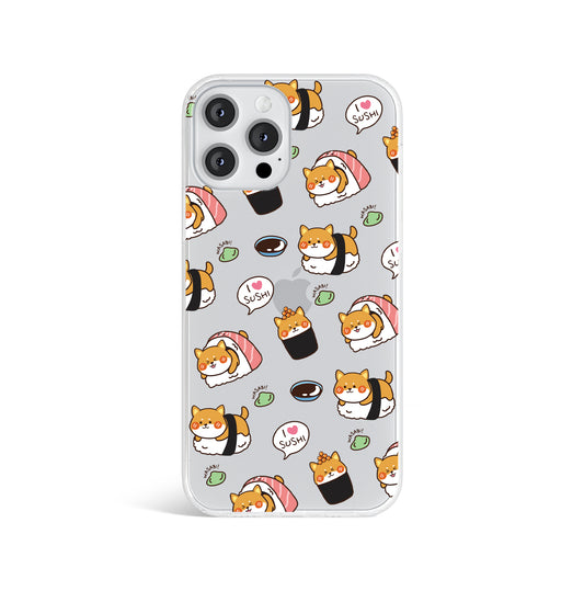 I Love Sushi Kawaii Clear Phone Case